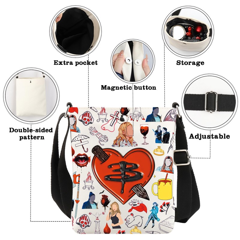 CMNIM BTVS Merchandise Buffy Characters Crossbody Bag 90s TV Show