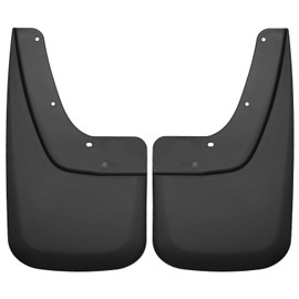 Husky Liners - Rear Mud Guards | 2014-2018 GMC Sierra 1500, 2019 GMC Sierra 1500 Limited, 2015-2019 GMC Sierra 2500/3500 HD w/Single Rear Wheels, Rear Set - Black, 2 Pc. | 57891