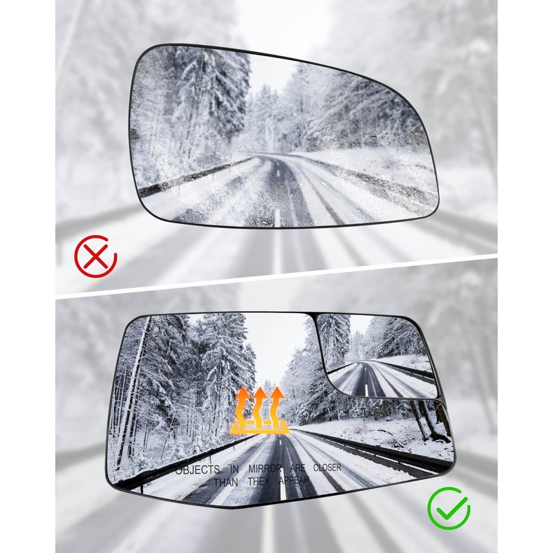 84309708 Right Passenger Side Heated Mirror Glass Fit for Chevy