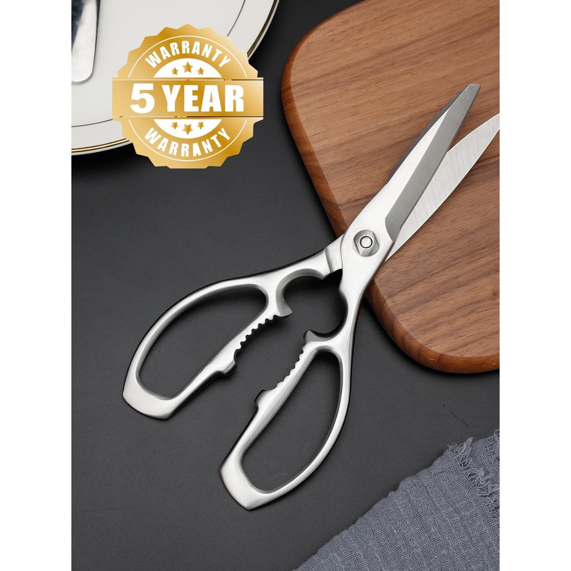SimCoker Kitchen Scissors Forged Stainless Steel, Dishwasher Safe, Household Scissors,