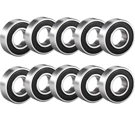 TOP-VIGOR 10 Pcs Pre-Lubricated Deep Groove Ball Bearing Rubber Cover Bearing Ball Bearings 608RS 8 * 22 * 7mm Bearing Steel Z1 Level
