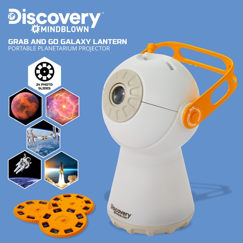 Discovery™ #Mindblown Grab & Go Galaxy Lantern Portable Planetarium Projector,