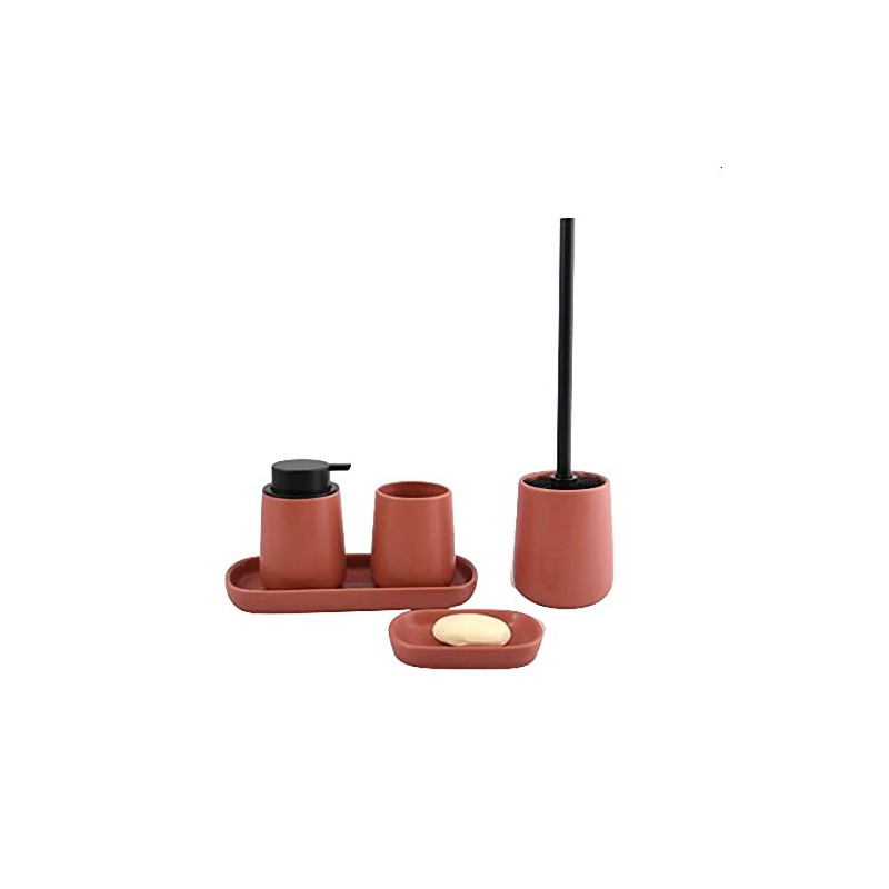 MSV Maonie Ceramic Liquid Soap Dispenser 300 ml Matt Terracotta