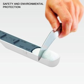 GWAWG Measuring Spoon, Adjustable Wet and Dry Plastic Dosing Spoon for Measuring Food, Blue for Corn Flour, Yfood Powder, Coffee Washing Powder, Matcha Protein Powder in the Kitchen at Home