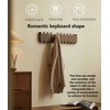 Tlongxia【Beech-6 Hooks Wall Mounted Coat RackHooks Piano Key Hangers Natural