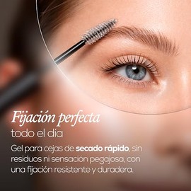 Nu Labs Gel para Cejas - Fijacion Ultrafuerte 24H, Resistente al Agua y Sudor, Biotina y Bergamota, Efecto Laminado, Cejas Definidas y Voluminosas, Ac