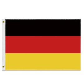 12×18 inch Germany Nautical Flag, 30×45 CM Small 100D German Outdoor Banner,Tiny Doube Side Printing Decor For Patio Garden With Brass Gromment