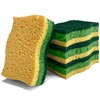 ERGONOW Non-Scratch 3-Layer Scrub Sponges, Kitchen Sponges for Dishes, Dual-Sided