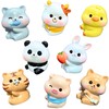 WATASHINO Animal Figurine Miniature Decoration Cat Dog Panda Chick Rabbit