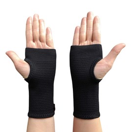 Kuangmi Compression Wrist Support Sleeve Palm Hand Brace Carpal Tunnel (Medium (Pack of 2))