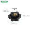M METERXITY 15-Pack 6 Star Knobs, M6 Female Thread 25mm