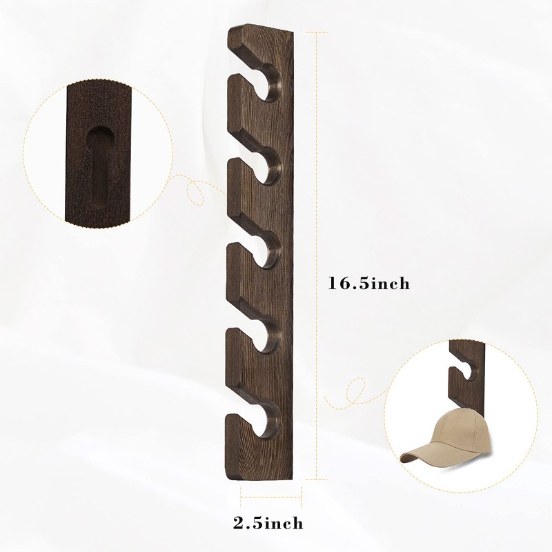 keletop Hat Rack for Wall Baseball Cap Organizer Hanger (2