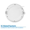 NICOR Lighting REL Series 6-inch Round White Canless LED Downlight