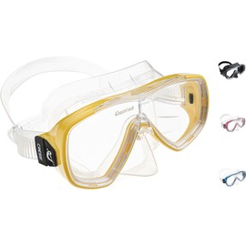Cressi Onda Snorkel Mask, Transparent/Yellow, One Size, Adult, Unisex