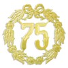 Kunze A013070751 Anniversary Number 75 Diameter 27 cm Gold