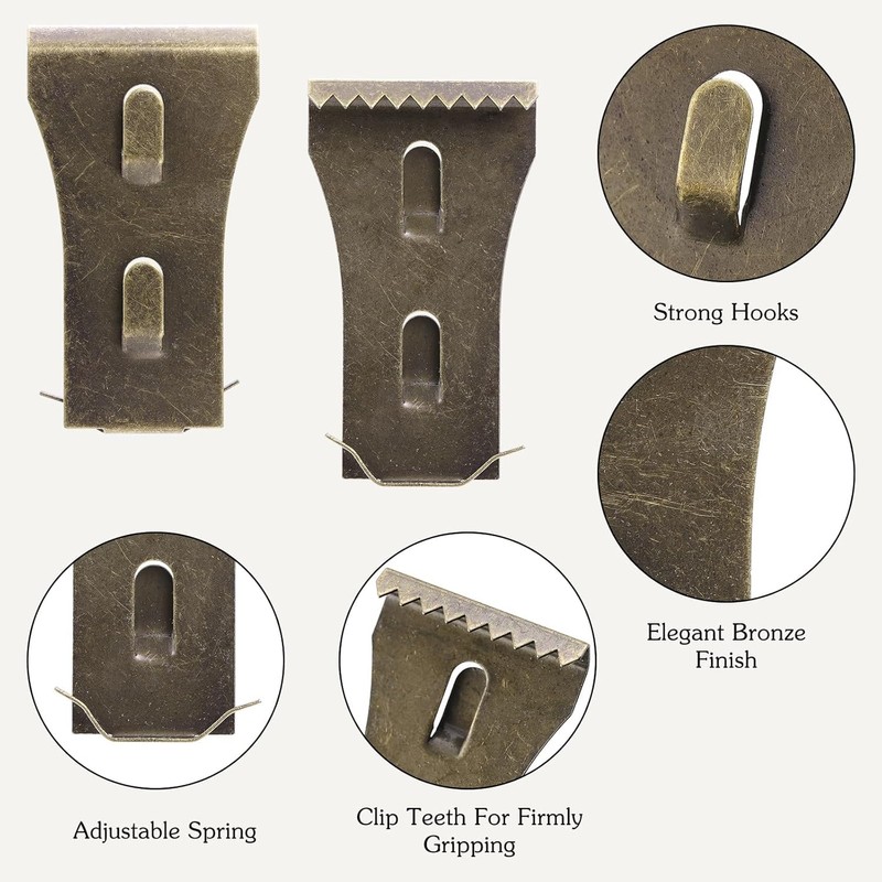 Walquicks 15 Pcs Heavy Duty Brick Hook Clips, Metal Wall