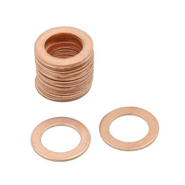 sourcing map 20 Pieces 14 mm Flat Washers Seal Copper Rings Sealing Rings
