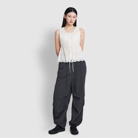 JAJU [JAJU] Girls Eyelet Sleeveless Blouse_Ivory