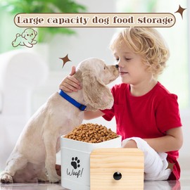 DD 2 Pack Dog Treat Container for Countertop, White Dog Treat Jar with Airtight Lid, Dog Cookie Jar for Kitchen Counter, Metal Pet Treat Organizer, Small Dog Treat Canister Farmhouse Dog Food Storage