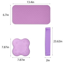 Almohadilla de apoyo para rodillas de yoga para mujeres, almohadón de rodillas para pilates | Almohadillas de espuma extra gruesas para rodillas, codo