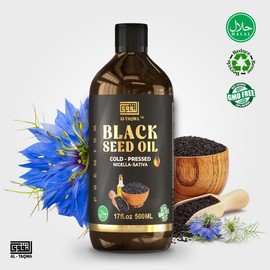 Al-Taqwa Black Seed Oil Natural Health Supplement for Hair Care, Fitness, and Immune Support Edible Healthcare Dietary Optimum Dietary Optimum Vitamin Bathroom supplements  women - 60ml: 500ml