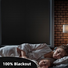 Qualsen Blackout Roller Blind No Drilling 400 x 150 cm Roof Window Blackout Portable Blackout Film Travel Sun Protection Blackout Fabric 100% Opaque Window Blackout (Black/Silver)