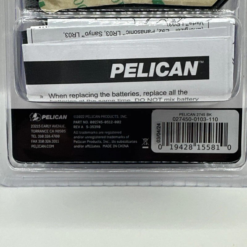 Pelican 2745 Headlamp Head Light Flashlight Black Brand New