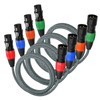 huaham XLR Cable 4 Pack 5 m Microphone Cable Nylon