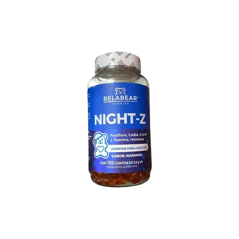 Belabear Night-z 100 Gomitas Sabor Naranja