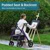 ELENKER All Terrain Heavy Duty Rollator Walker with Extra Wide