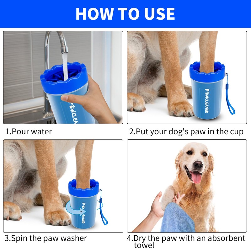 Professional 7 in 1 Dog Paw Cleaner for Dogs -
