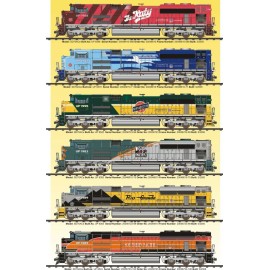 Union Pacific Railroad Diesel Locomotives Train Sign | Aluminum | 12"x10"