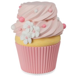 Food Stool Simulated Cupcake Chair - Resin Fun Decorative Furniture, Low Shoe Changing Stool, Pink Changing Seats for Hallway Office Lounge Dorm Room 14.5x15x16IN