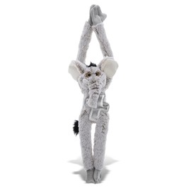 DolliBu Long-Arms Elephant Stuffed Animal with Silver Cross Plush - Religious Baptism Gifts for Boys and Girls, Christening Gifts Plush Prayer Toy Healing Stuffed Animal - 21 Inches