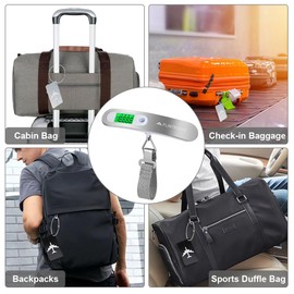 Flintronic Digital Luggage Scale, Portable Hanging Scale, LCD Display with Hook, 50 kg/110 lb, Portable Hanging Scale with Tare Function and Backlight for Travel Kitchen