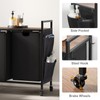 WOWLIVE Double Laundry Hamper with Lid,Rolling Laundry Basket Organizer with