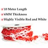 10 Meter 6MM Thickness Plastic Chain - Red & White,