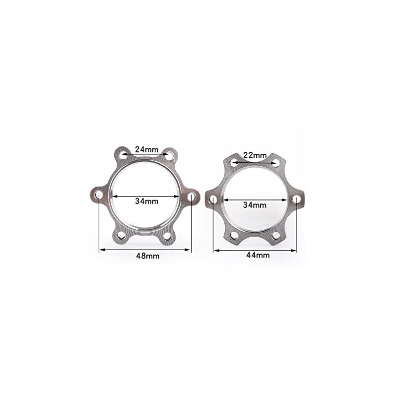 WIROJ 2 Pcs Bicycle Bike Freewheel Threaded Hubs Disk Disc