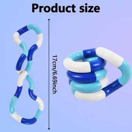 6 PCS Fidget Toy, Fidget Bracelet, Toy to Improve Focus and Concentration, Silent Fidget Toys for Boy Girl Man Women Hand-Eye Coordination Special Needs (Color 5)