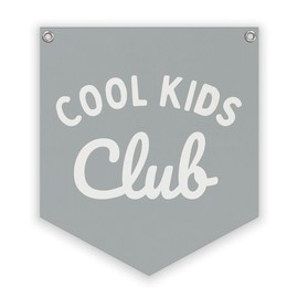 Lacama Playroom Wall Decor, Cool Kids Club Linen Banner Kids Room Wall Hanging Banner Pennant Flag Decor for Playroom Toddler Nursery Decor Dorm Room,12.4x14 in