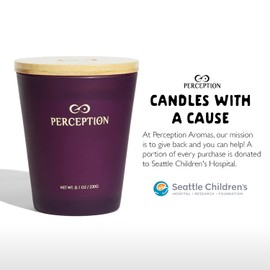 PERCEPTION AROMAS Luxury Scented Candle | Lavender Vanilla | Hand Poured Soy Wax Candle with Gift Box | Elegant Fragrances | 50 Hour Burn Time (8.1 oz)