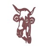 Peeping Cow Head Shape Animal Stake Decorative Metal Stake Garden