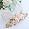 GEZISAN Bunny Headband Ear Easter Baby Girls Flower Crown Spring