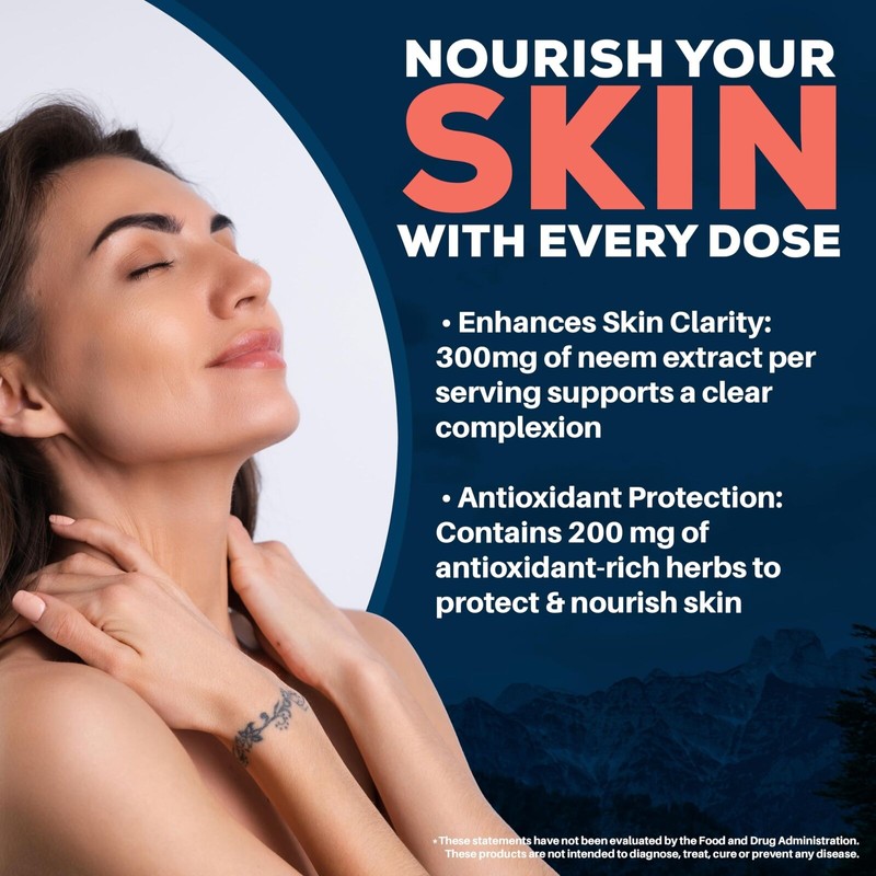 Ayush Herbs Neem Plus Herbal Supplement for Skin Immune Health
