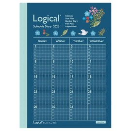【2026 Edition Hand Diary】 Nakabayashi Logical Diary 2026 Monthly Notebook Type A / A6 / Flower NS-A602-26AS2【PT1】