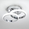EIDISUNY LED Ceiling Light Modern Light Fixture Ceiling Silver Round