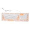 Foldable Silicone Keyboard 106 Keys Waterproof Dustproof Foldable USB Wired