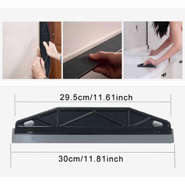 Paint Trim Guard 11.4inch Multi-Purpose Straight Paint Guard for Cutting in Paint Shield for Painting Tools, Paint Trim Guard Wallpaper Scraper Paint Shield for Cutting in Tools for Painting (Black)