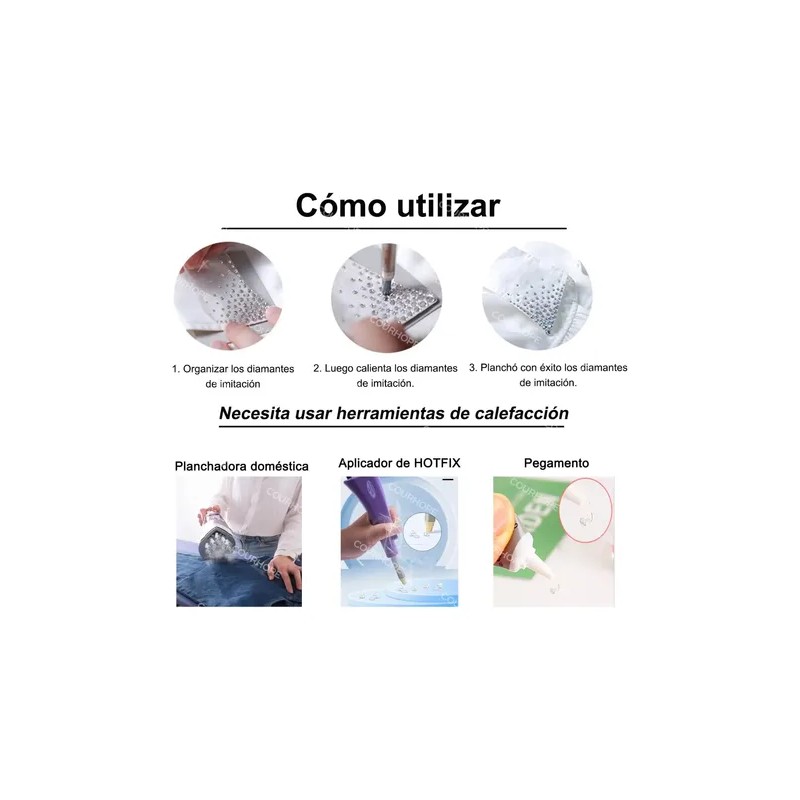 Pedreria Cristal Para Uñas Decorativas Hotfix 1440 Pcs Ss10