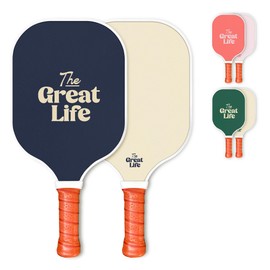 Premium Pickleball Paddle | Carbon Fiber | Beginner Friendly | 6in. Handle Honeycomb Core | Lightweight | Single Paddle + Paddle Cover Included | Retro & Stylish (Matte Black)